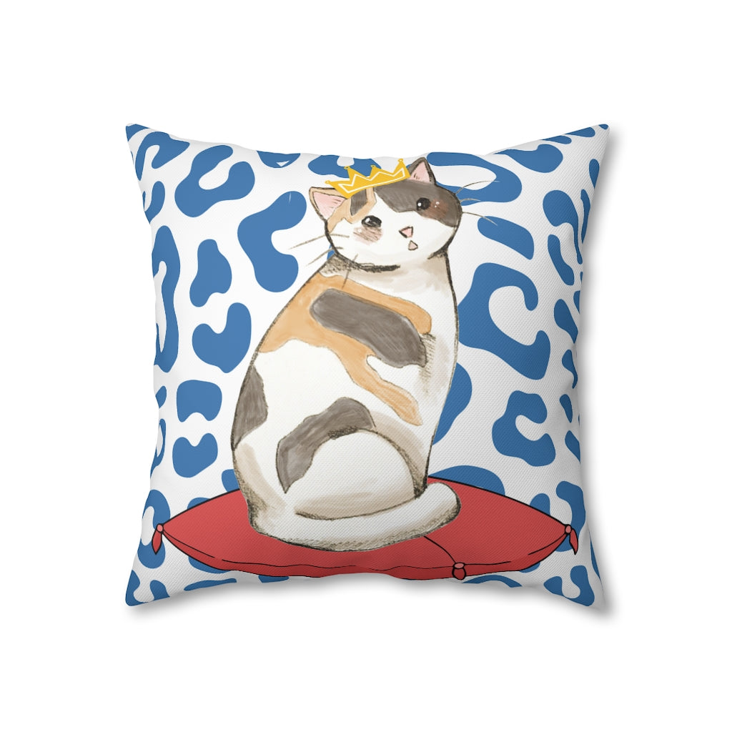 Royal Kitten Pillow Case - Throw Pillow Cover - Grandmillennial Style