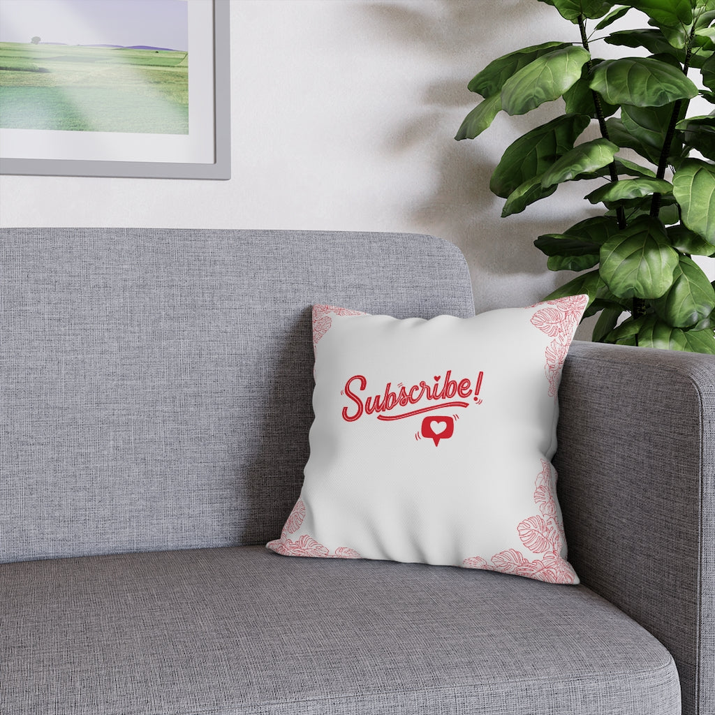 Subscribe Pillow Case - Throw Pillow Cover - Grandmillennial Style