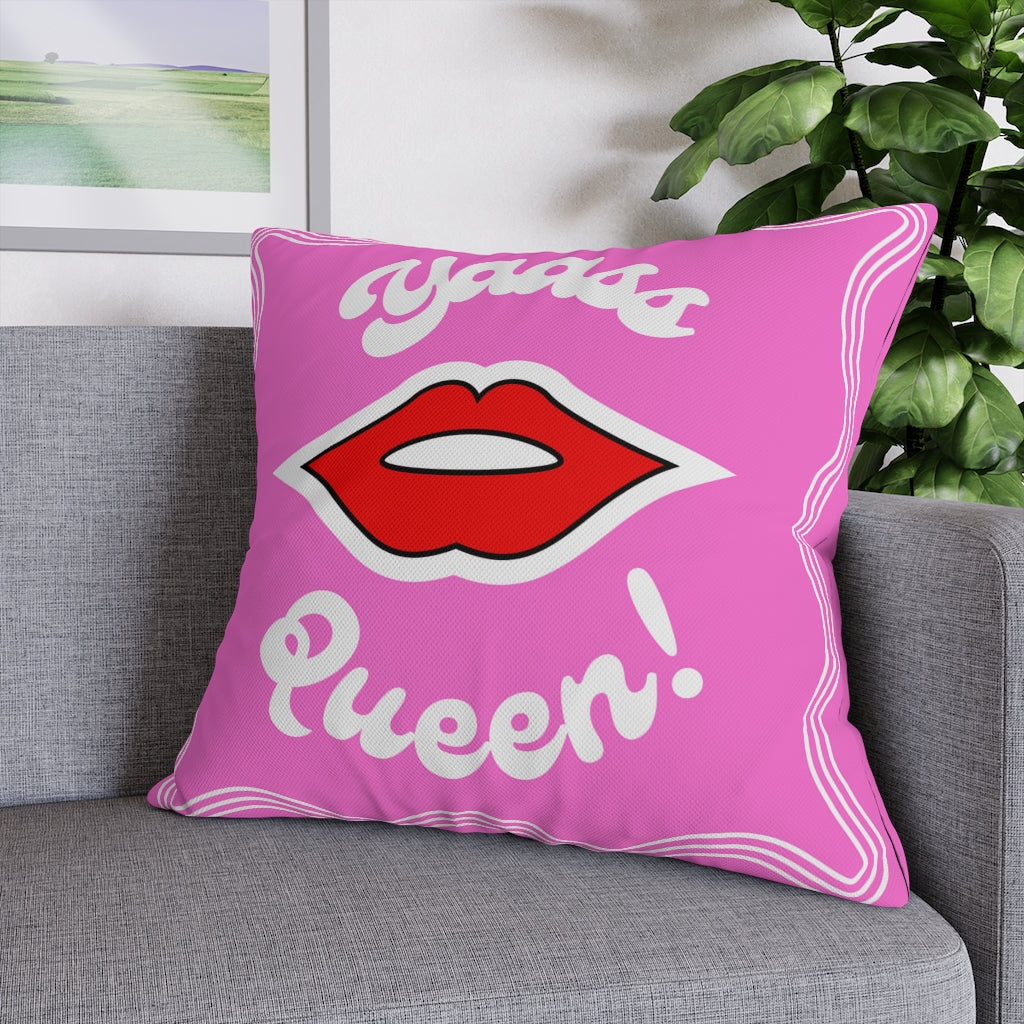 Yaass Queen Pillow Case - Throw Pillow Cover - Grandmillennial Style