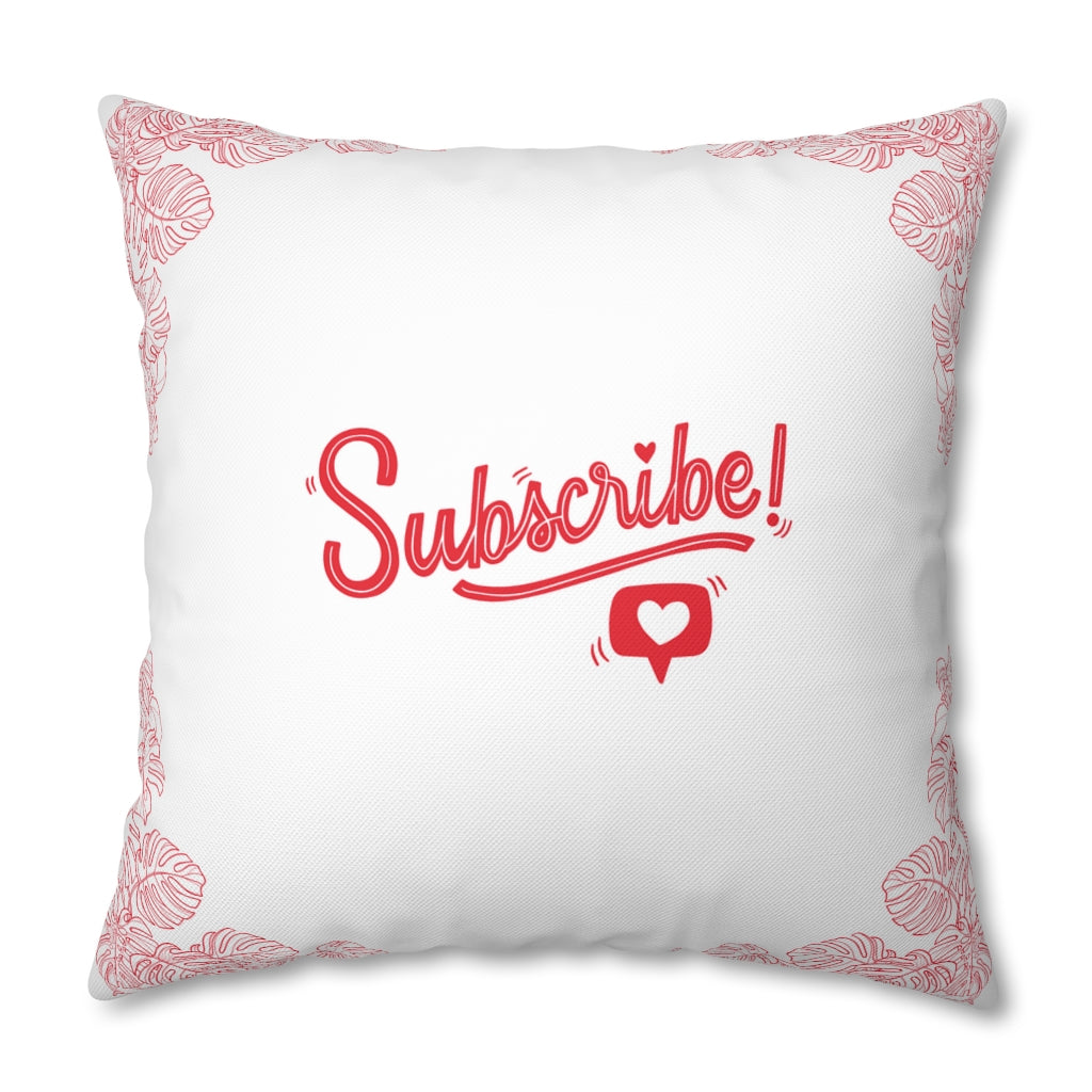 Subscribe Pillow Case - Throw Pillow Cover - Grandmillennial Style