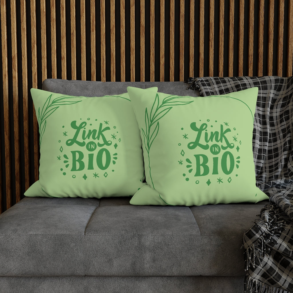 Link in Bio Pillow Case - Throw Pillow Cover - Grandmillennial Style