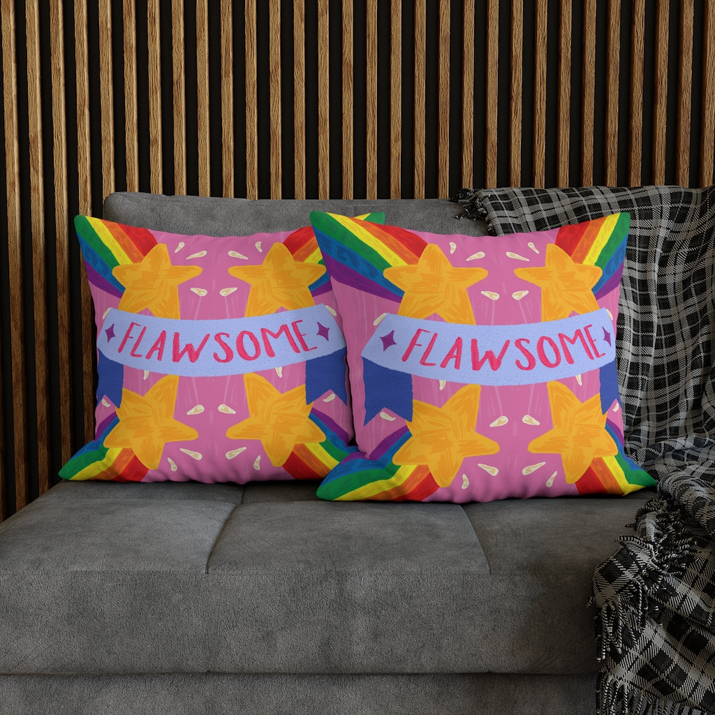 Flawsome Pillow Case - Throw Pillow Cover - Grandmillennial Style