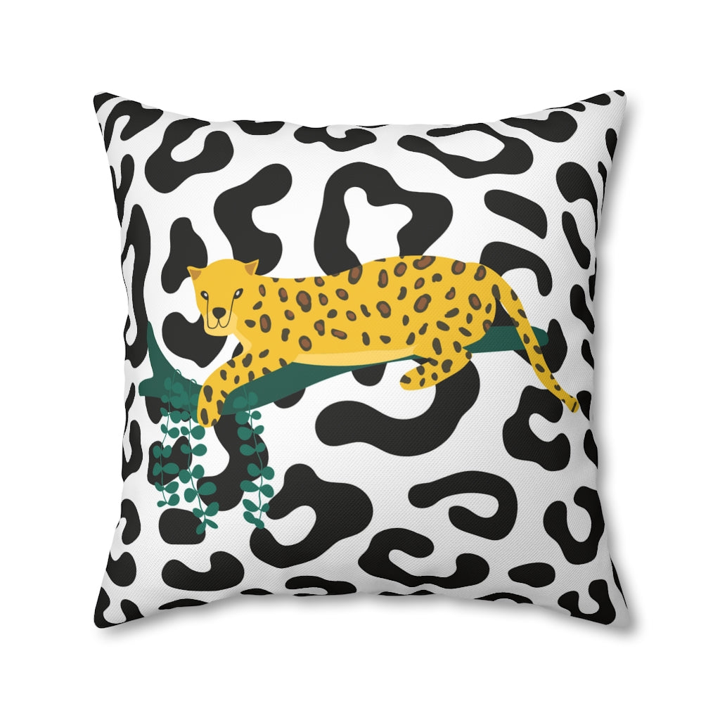 Lazy Leopard Pillow Case - Throw Pillow Cover - Grandmillennial Style