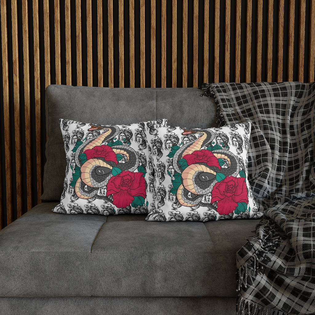 Tattoo Mozart Pillow Case - Throw Pillow Cover - Grandmillennial Style