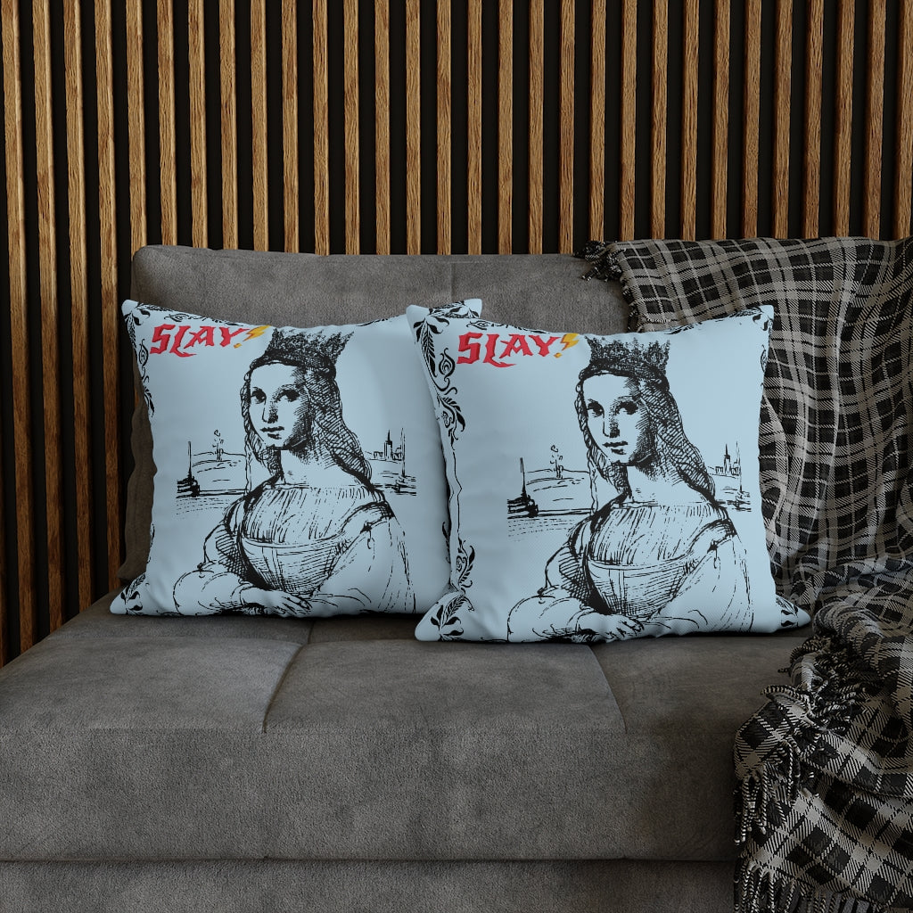 Slay Pillow Case - Throw Pillow Cover - Grandmillennial Style