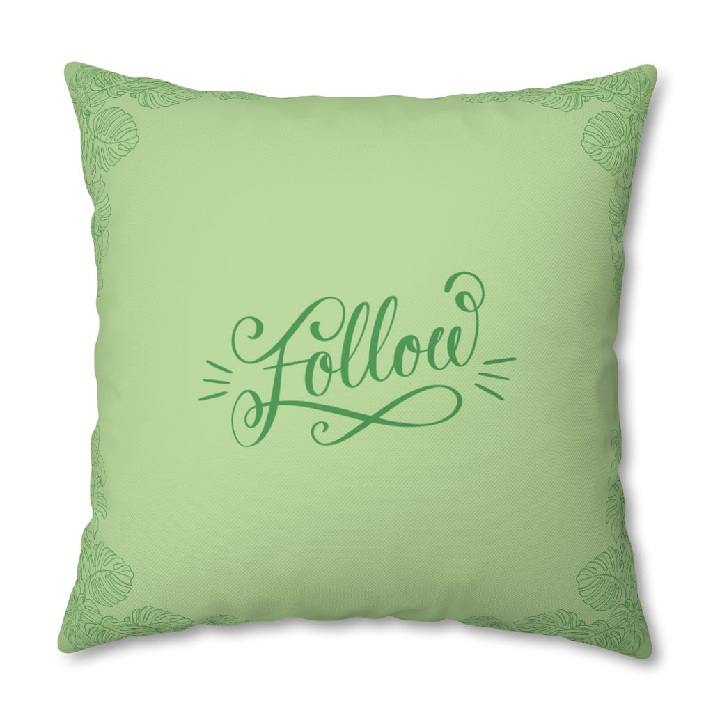 Follow Pillow Case - Throw Pillow Cover - Grandmillennial Style