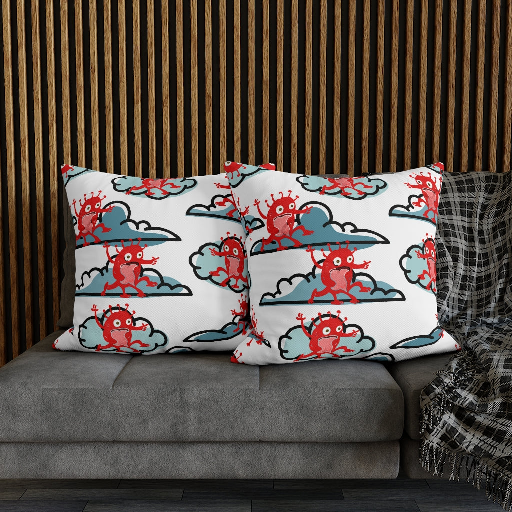 High Monster Pillow Case - Throw Pillow Cover - Grandmillennial Style