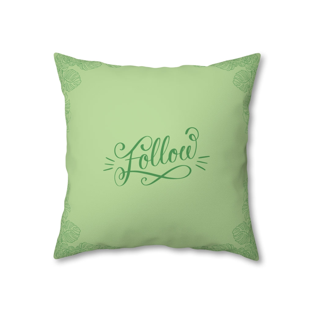 Follow Pillow Case - Throw Pillow Cover - Grandmillennial Style