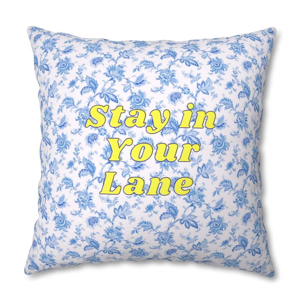 Stay in Your Lane Pillow Case - Throw Pillow Cover - Grandmillennial Style