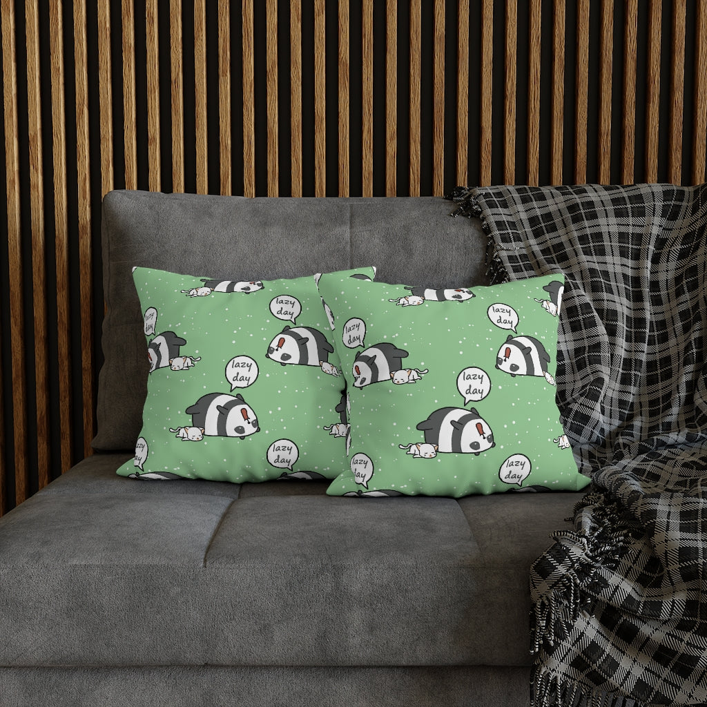 Lazy Day Pillow Case - Throw Pillow Cover - Grandmillennial Style