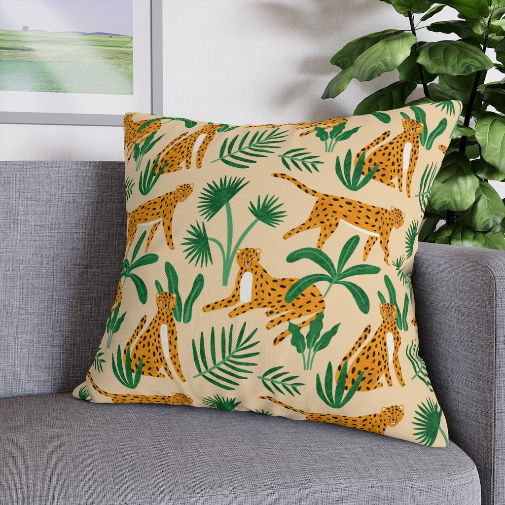 Jungle Cheetah Pillow Case - Throw Pillow Cover - Grandmillennial Style