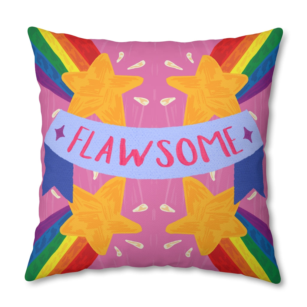 Flawsome Pillow Case - Throw Pillow Cover - Grandmillennial Style