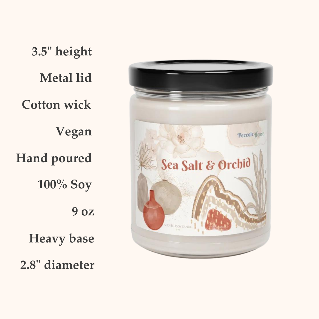 Sea Salt & Orchid Scented Soy Candle product info