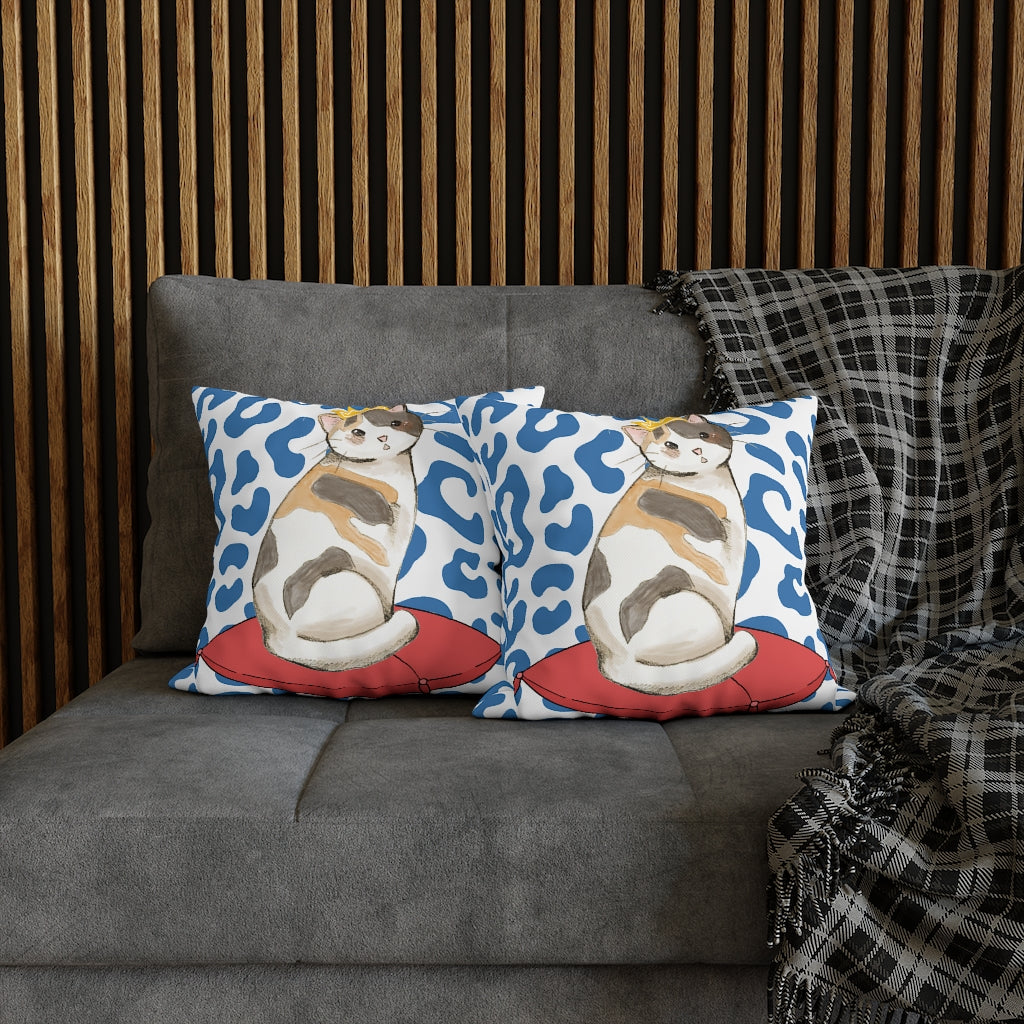 Royal Kitten Pillow Case - Throw Pillow Cover - Grandmillennial Style