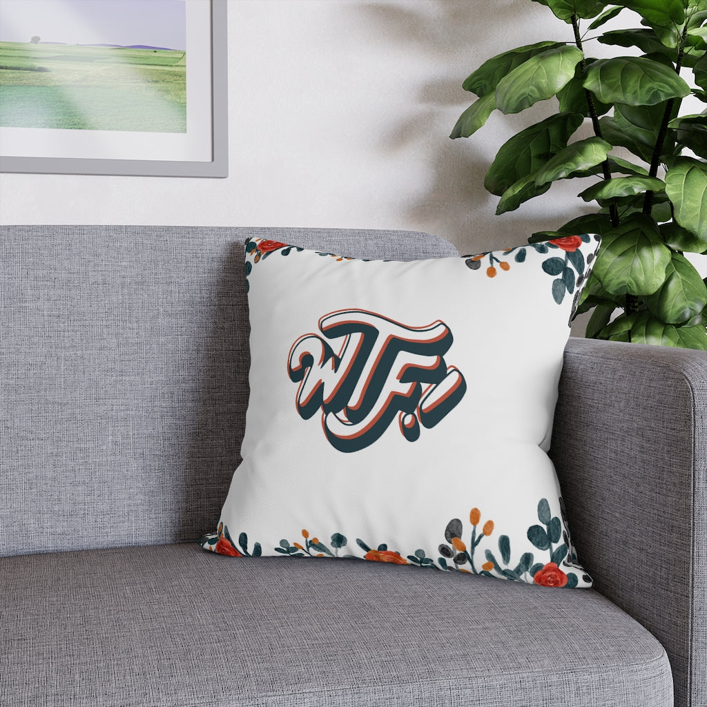 WTF Pillow Case - Throw Pillow Cover - Grandmillennial Style