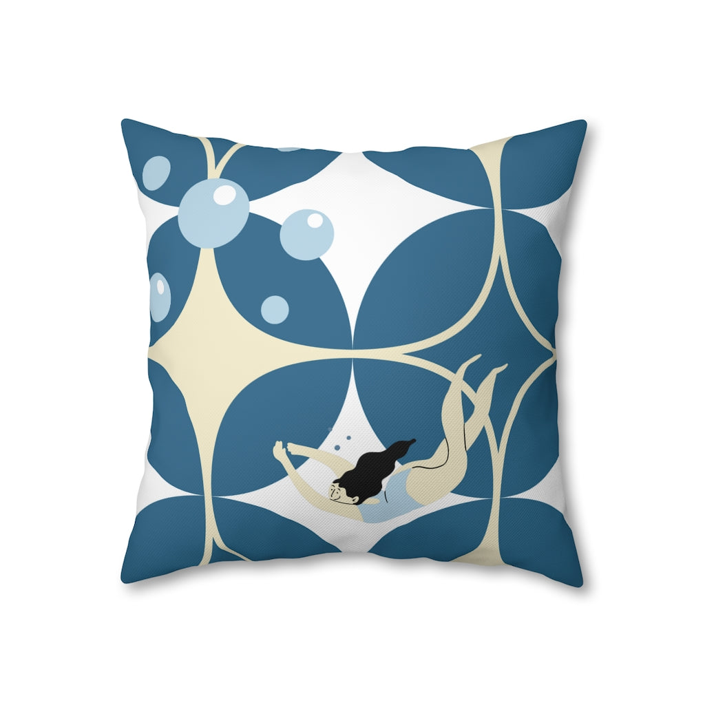 Deep Dive Pillow Case - Throw Pillow Cover - Grandmillennial Style