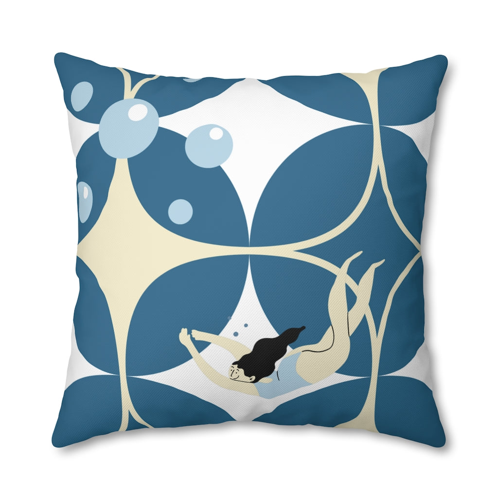 Deep Dive Pillow Case - Throw Pillow Cover - Grandmillennial Style