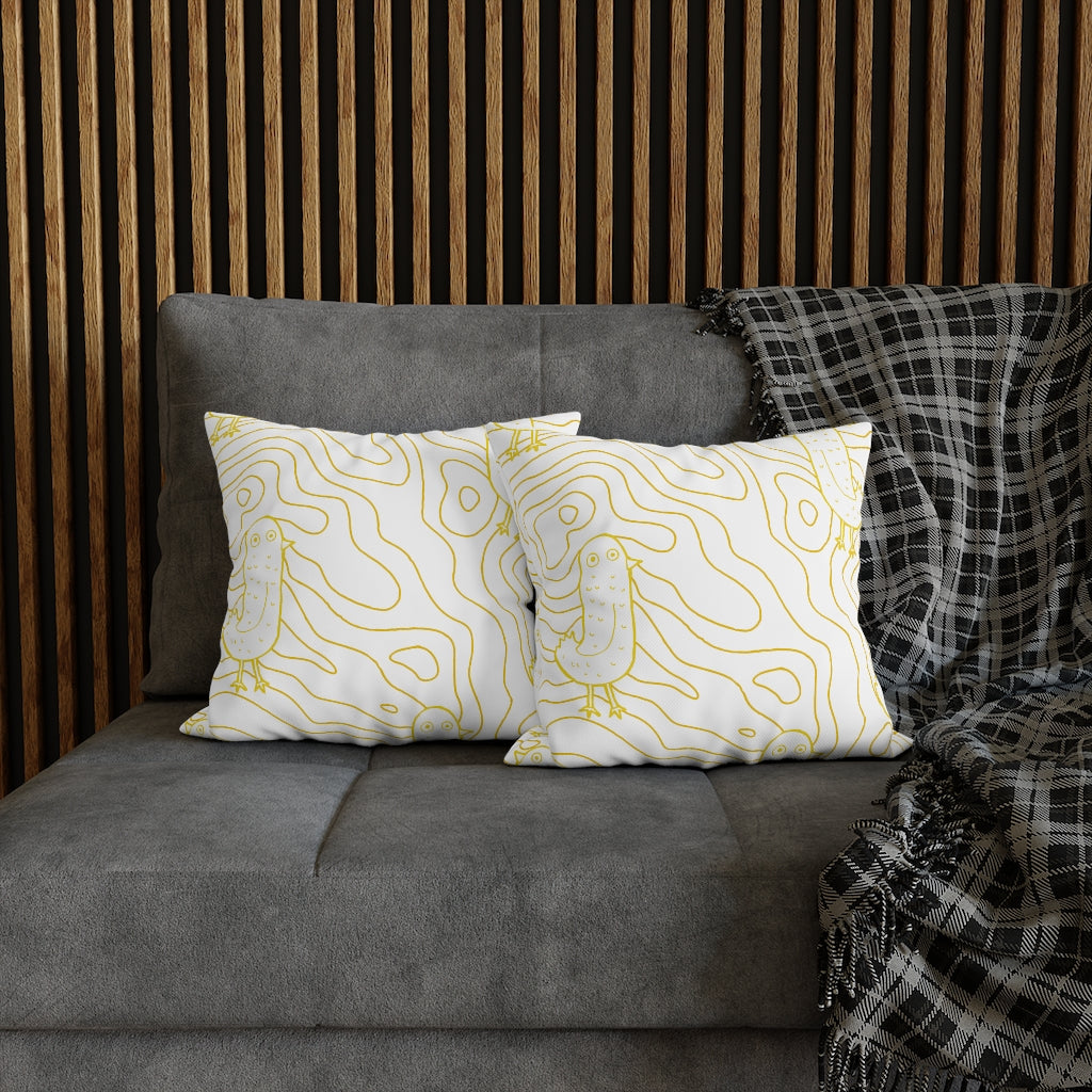 Cracked Egg Pillow Case - Throw Pillow Cover - Grandmillennial Style