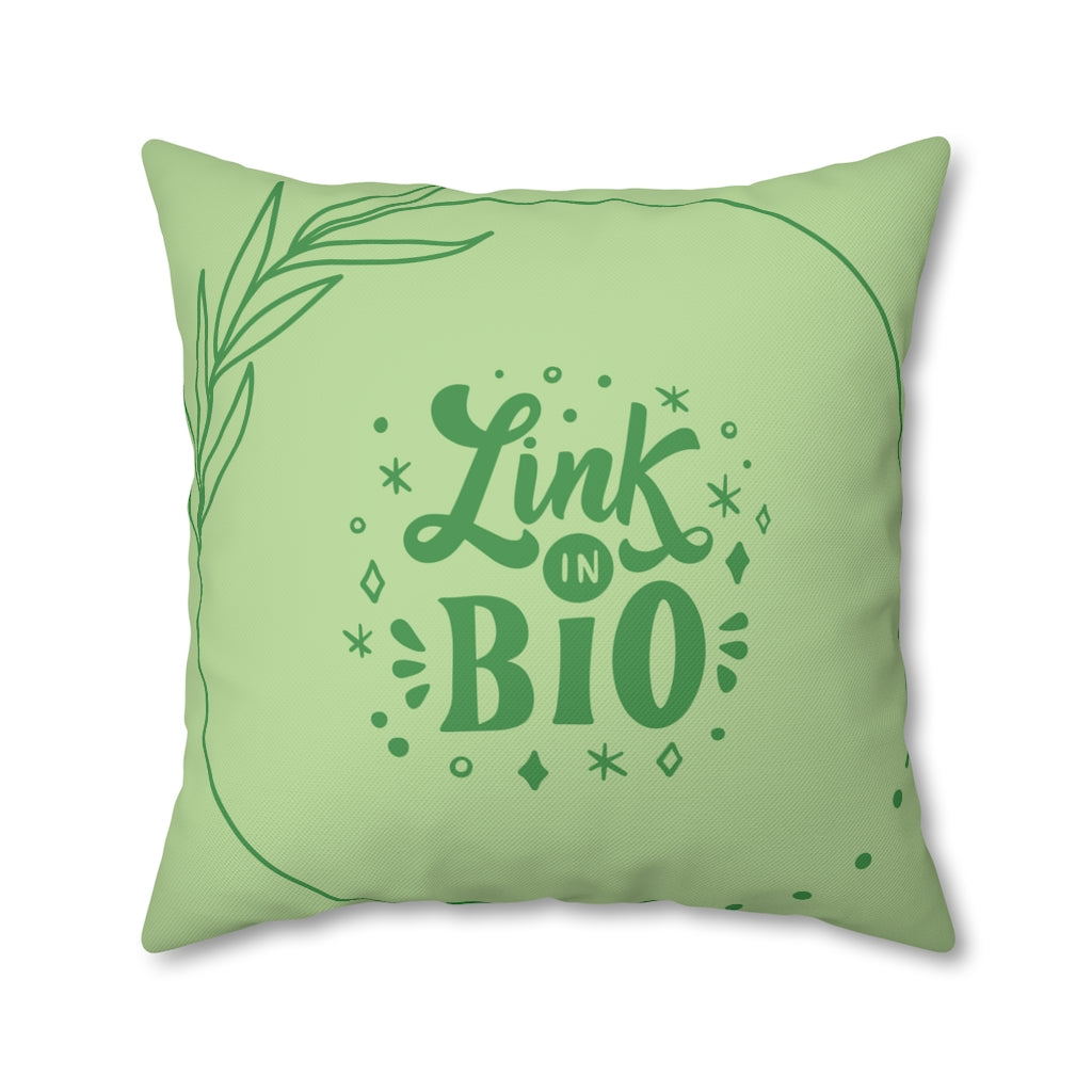 Link in Bio Pillow Case - Throw Pillow Cover - Grandmillennial Style