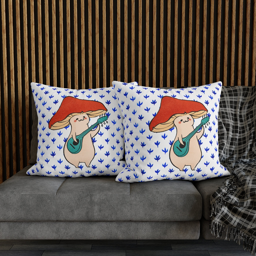 Happy Fungi Pillow Case - Throw Pillow Cover - Grandmillennial Style