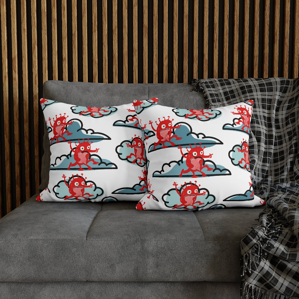 High Monster Pillow Case - Throw Pillow Cover - Grandmillennial Style