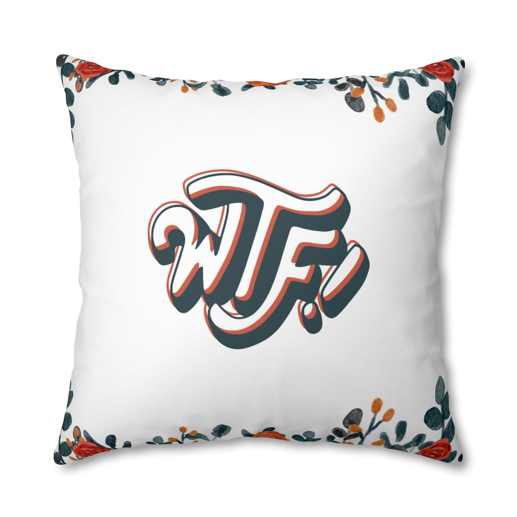 WTF Pillow Case - Throw Pillow Cover - Grandmillennial Style