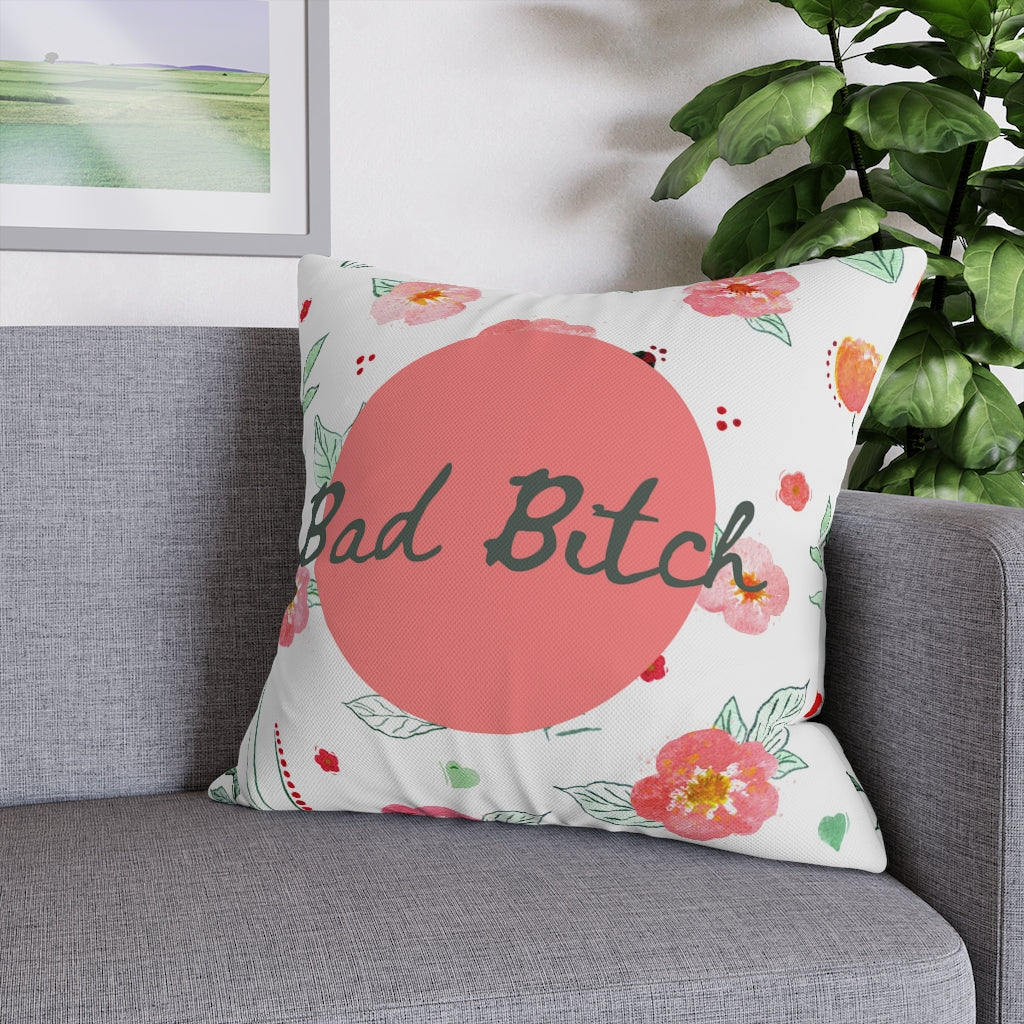 Bad B*tch Pillow Case - Throw Pillow Cover - Grandmillennial Style