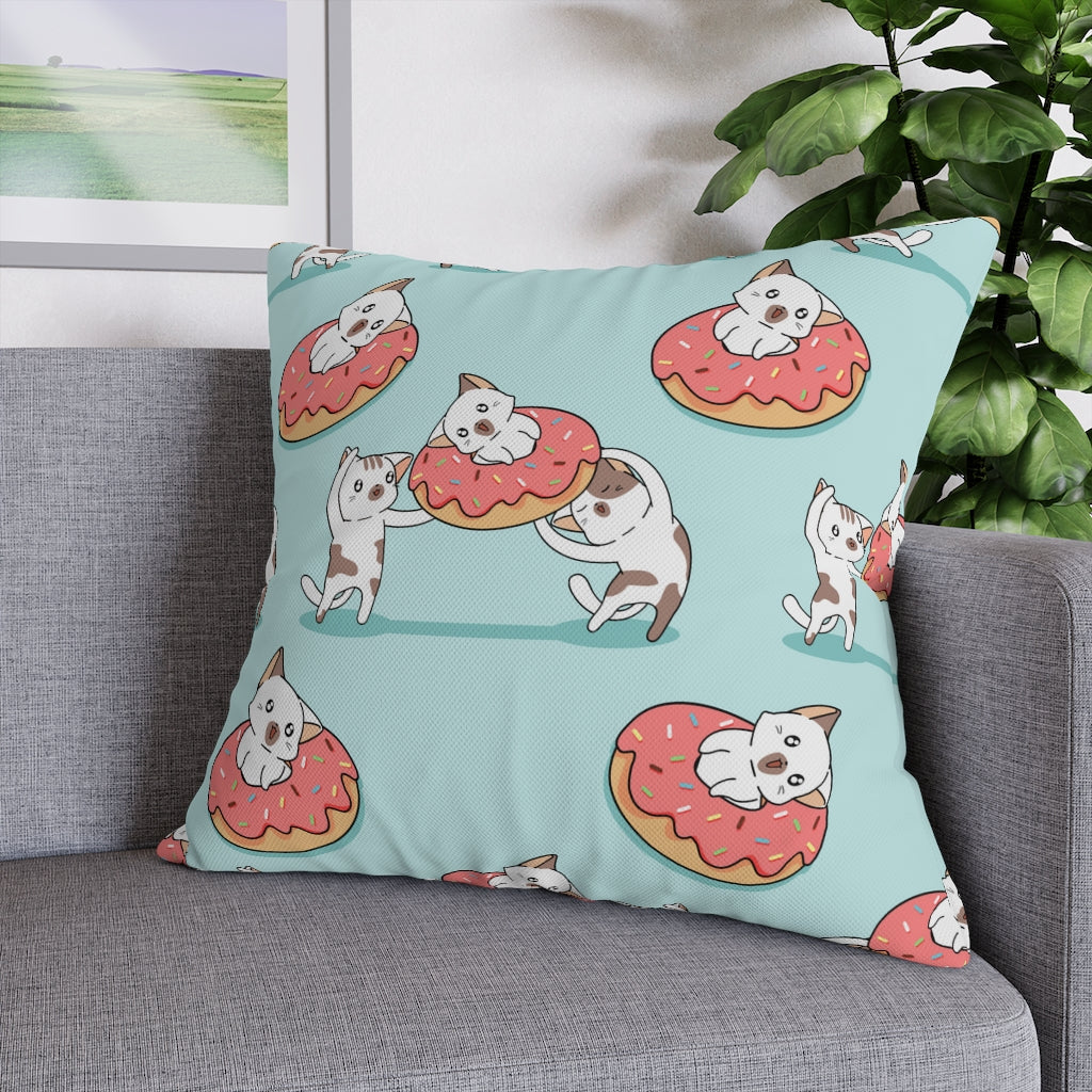 Sweet Kittens Pillow Case - Throw Pillow Cover - Grandmillennial Style