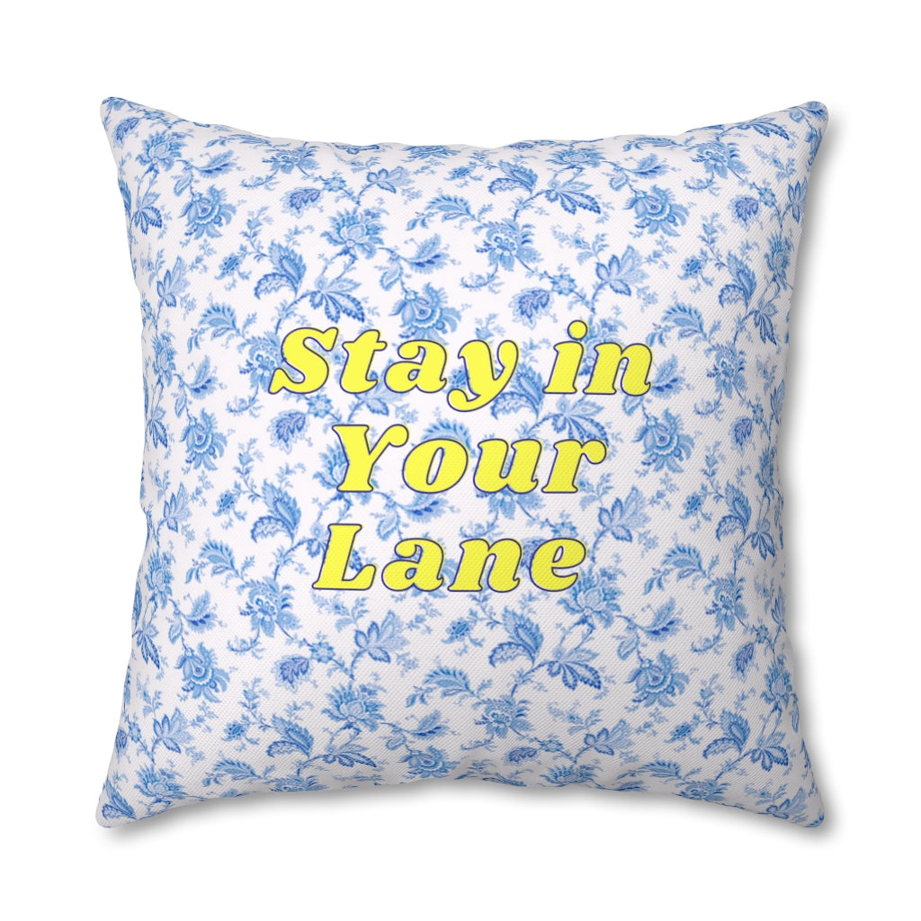 Stay in Your Lane Pillow Case - Throw Pillow Cover - Grandmillennial Style