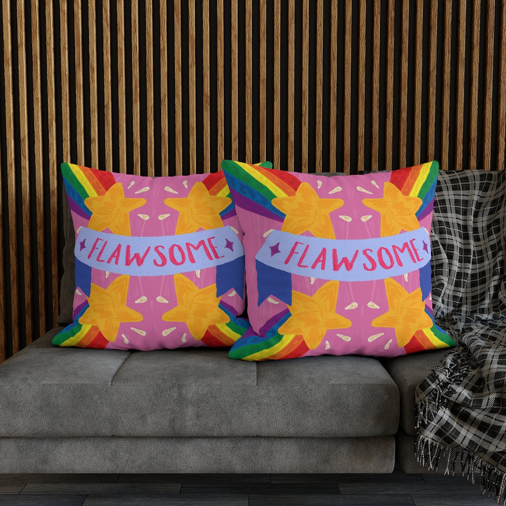 Flawsome Pillow Case - Throw Pillow Cover - Grandmillennial Style