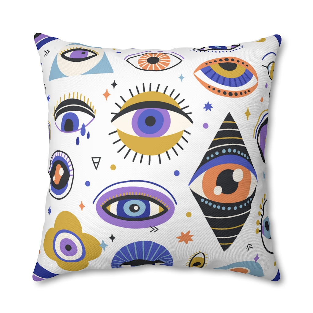 Space Eyes Pillow Case - Throw Pillow Cover - Grandmillennial Style