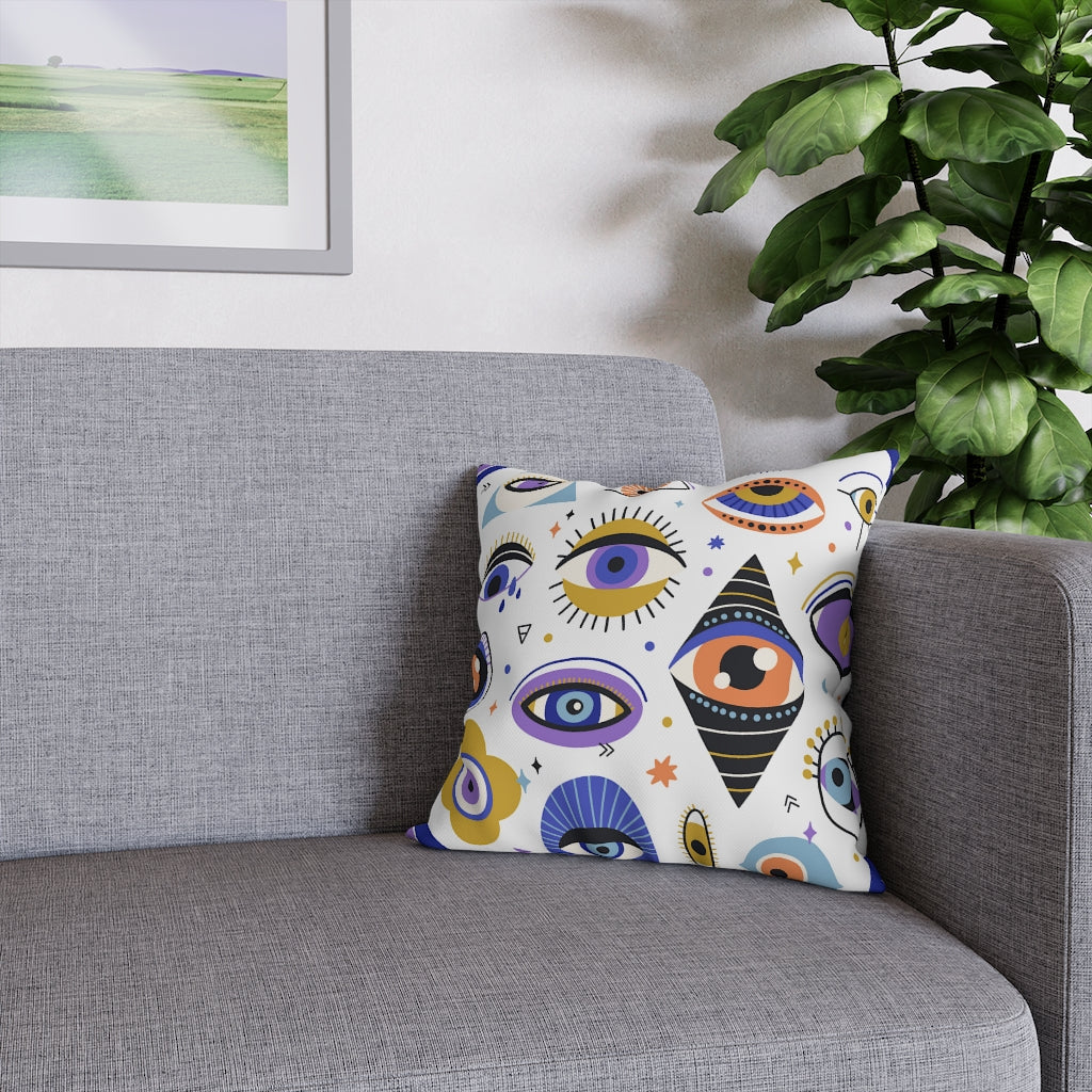 Space Eyes Pillow Case - Throw Pillow Cover - Grandmillennial Style