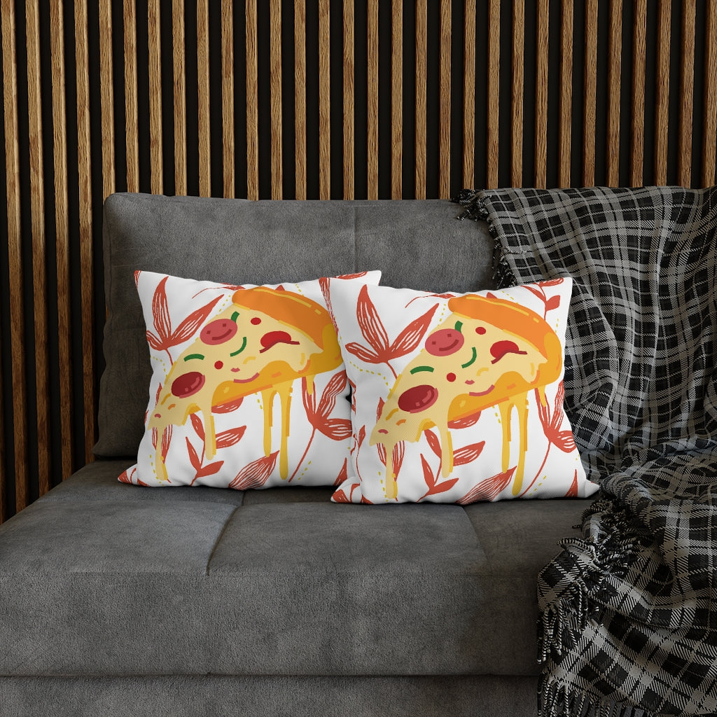 Slice of Pizza Pillow Case - Throw Pillow Cover - Grandmillennial Style