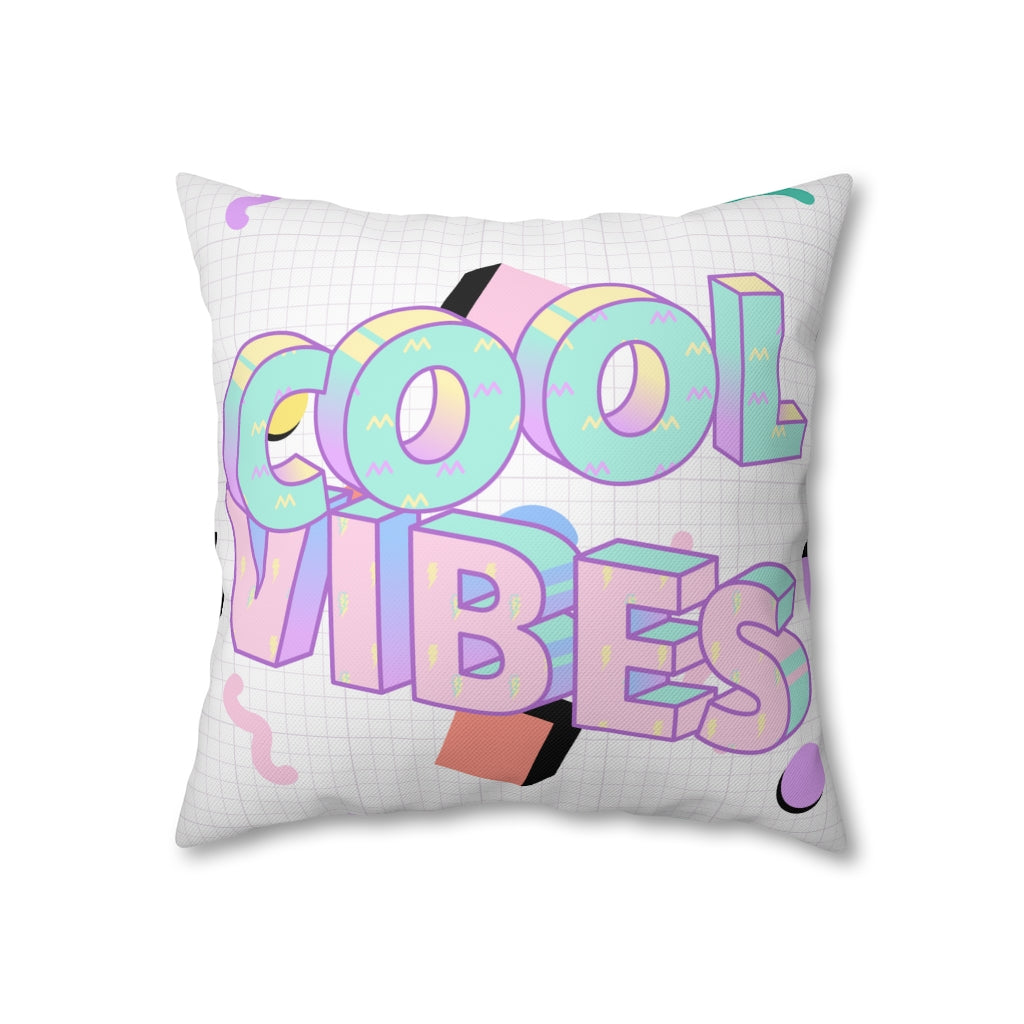 Cool Vibes Pillow Case - Throw Pillow Cover - Grandmillennial Style