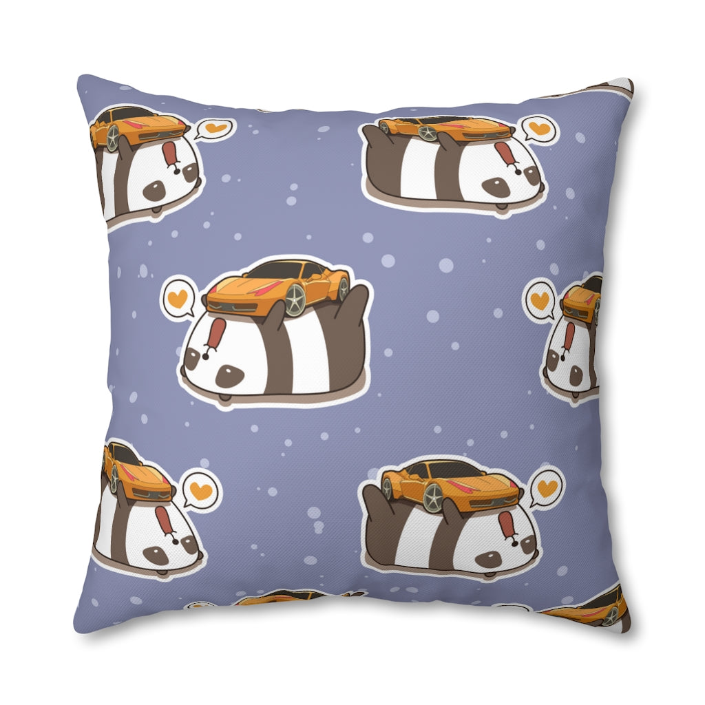 Panda Loves Car Pillow Case - Throw Pillow Cover - Grandmillennial Style