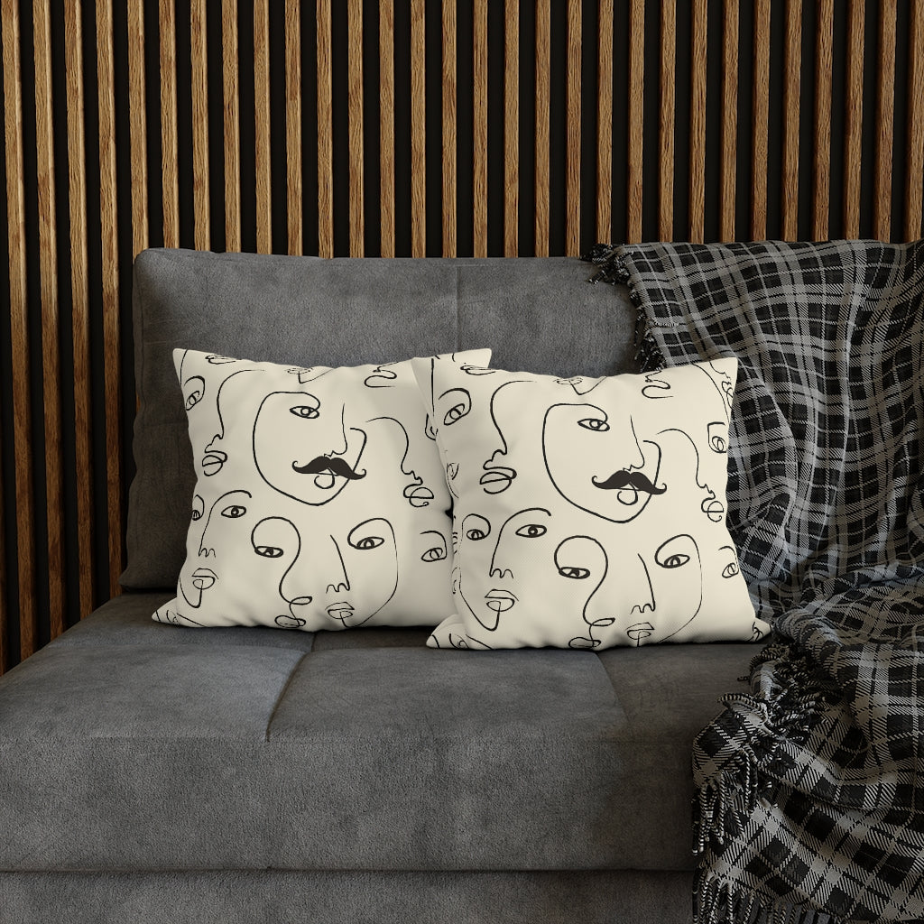 Picasso Boy Pillow Case - Throw Pillow Cover - Grandmillennial Style