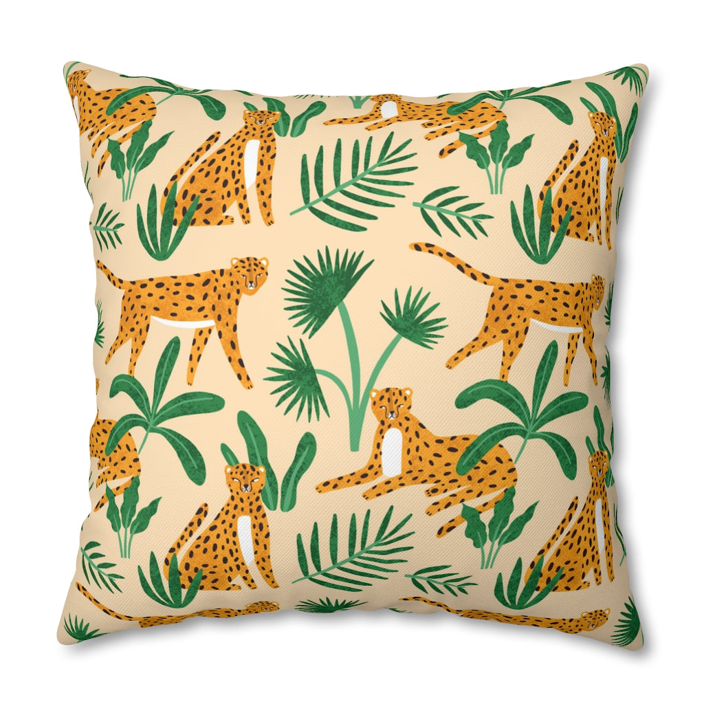 Jungle Cheetah Pillow Case - Throw Pillow Cover - Grandmillennial Style