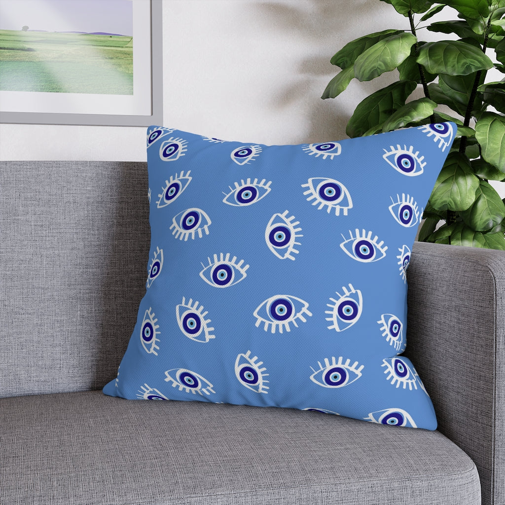 Blue Eyes Pillow Case - Throw Pillow Cover - Grandmillennial Style