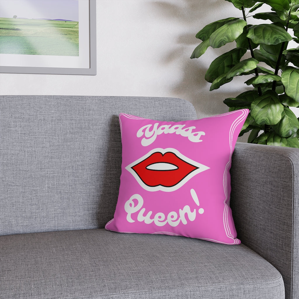 Yaass Queen Pillow Case - Throw Pillow Cover - Grandmillennial Style