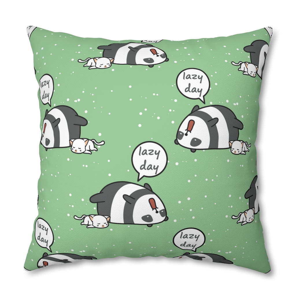 Lazy Day Pillow Case - Throw Pillow Cover - Grandmillennial Style