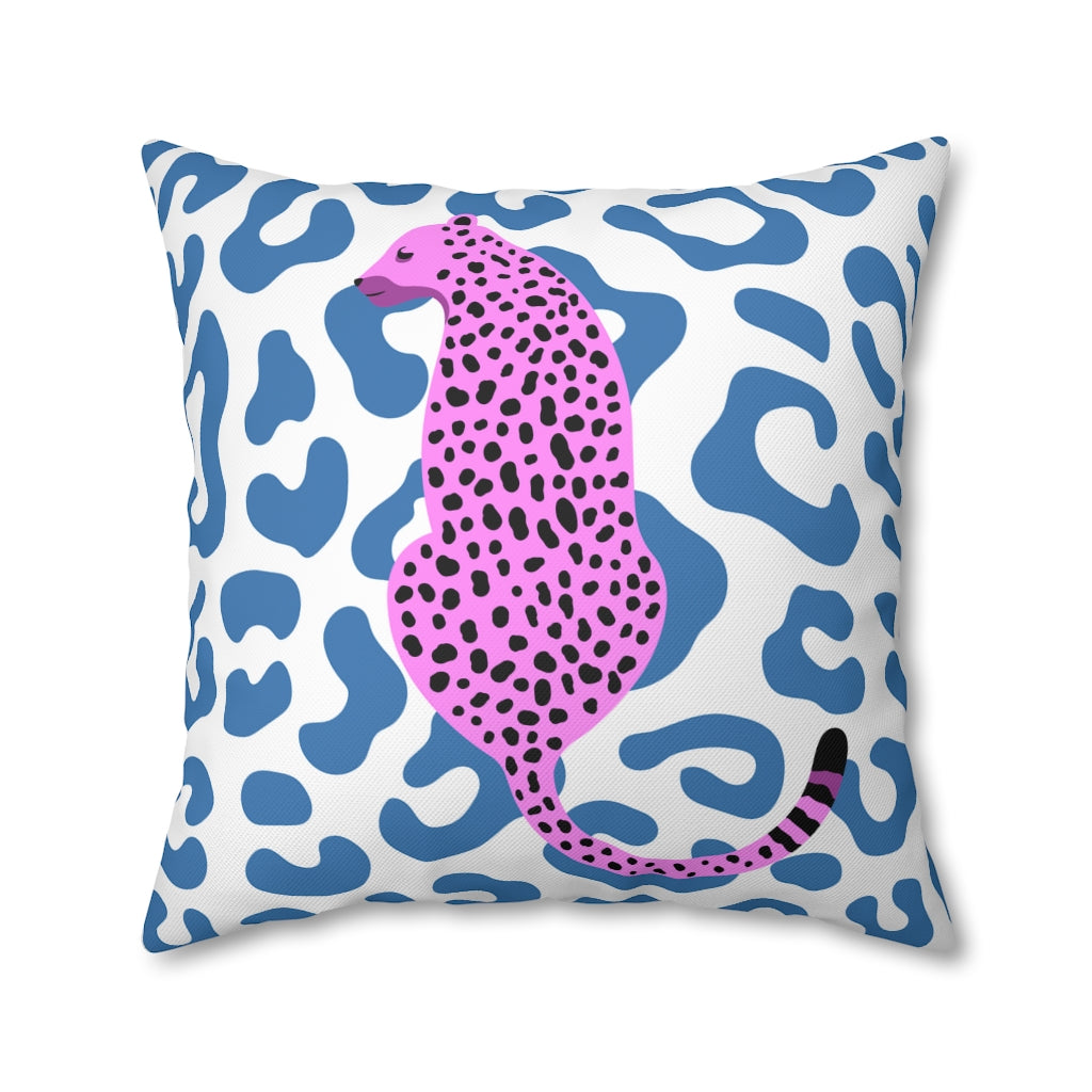 Pink Cheetah Pillow Case - Throw Pillow Cover - Grandmillennial Style