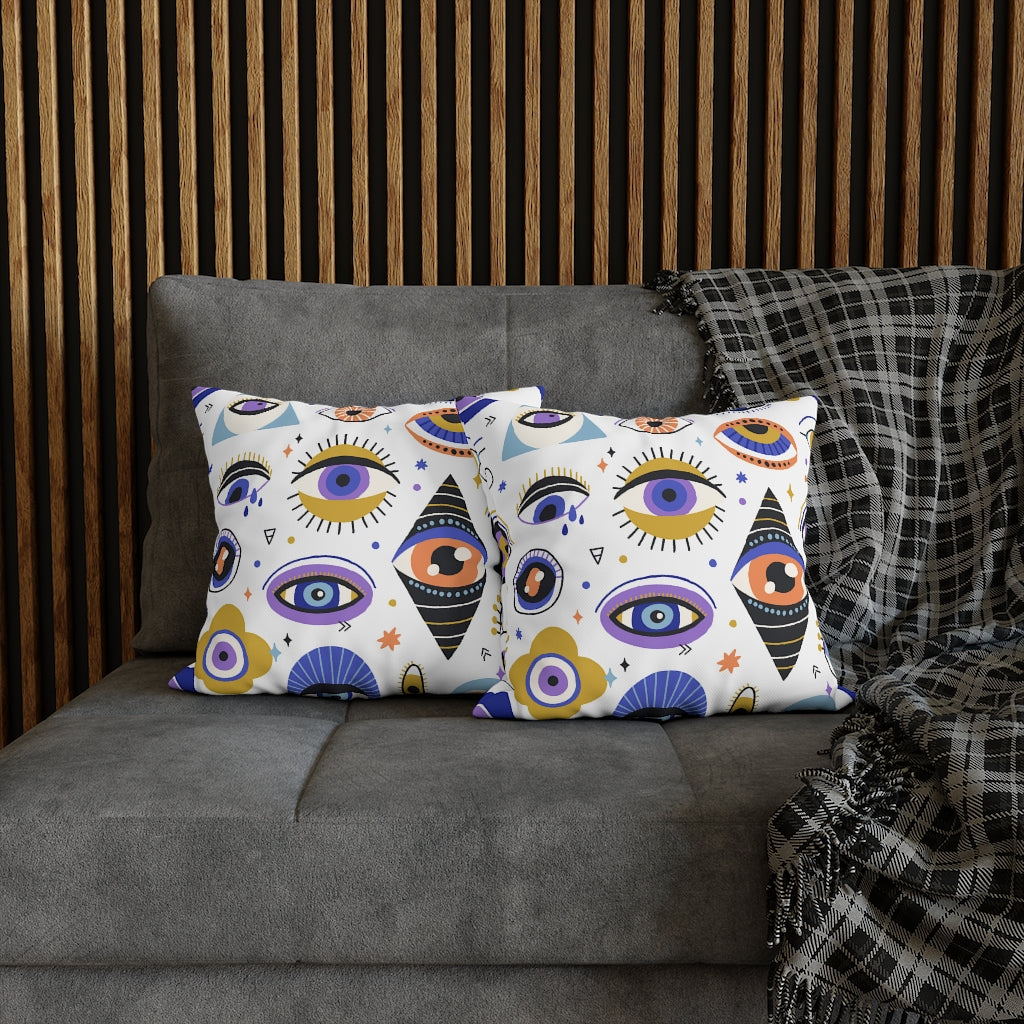 Space Eyes Pillow Case - Throw Pillow Cover - Grandmillennial Style