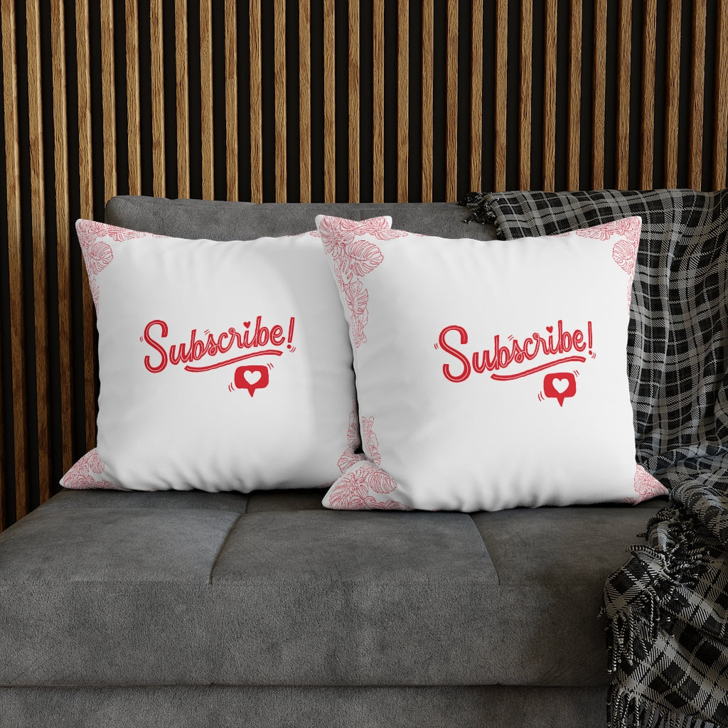 Subscribe Pillow Case - Throw Pillow Cover - Grandmillennial Style