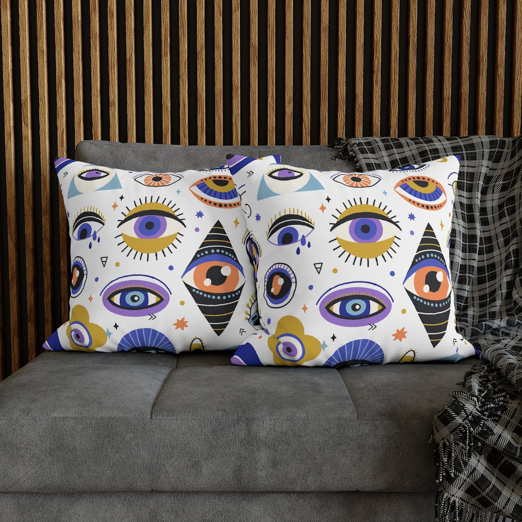 Space Eyes Pillow Case - Throw Pillow Cover - Grandmillennial Style