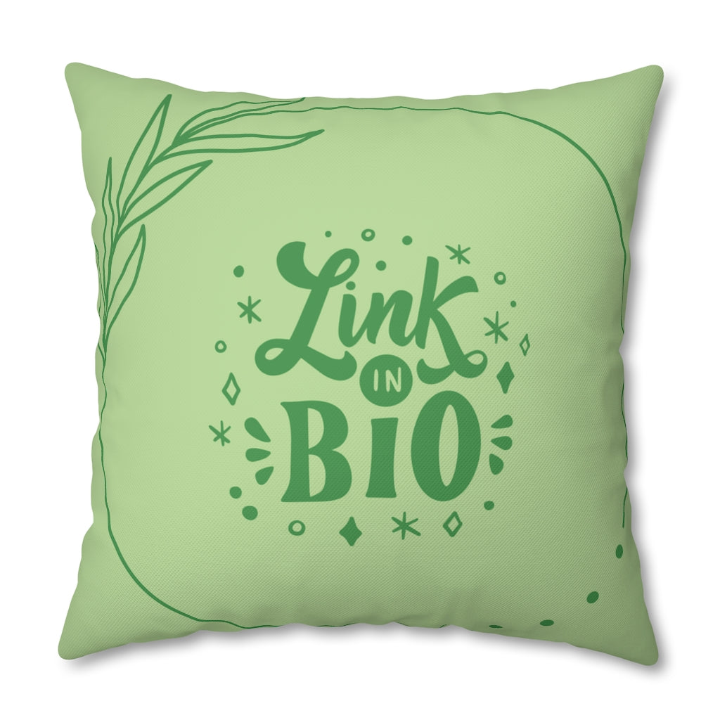 Link in Bio Pillow Case - Throw Pillow Cover - Grandmillennial Style