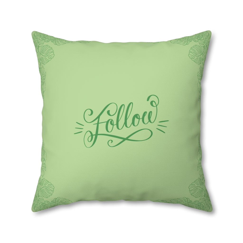 Follow Pillow Case - Throw Pillow Cover - Grandmillennial Style