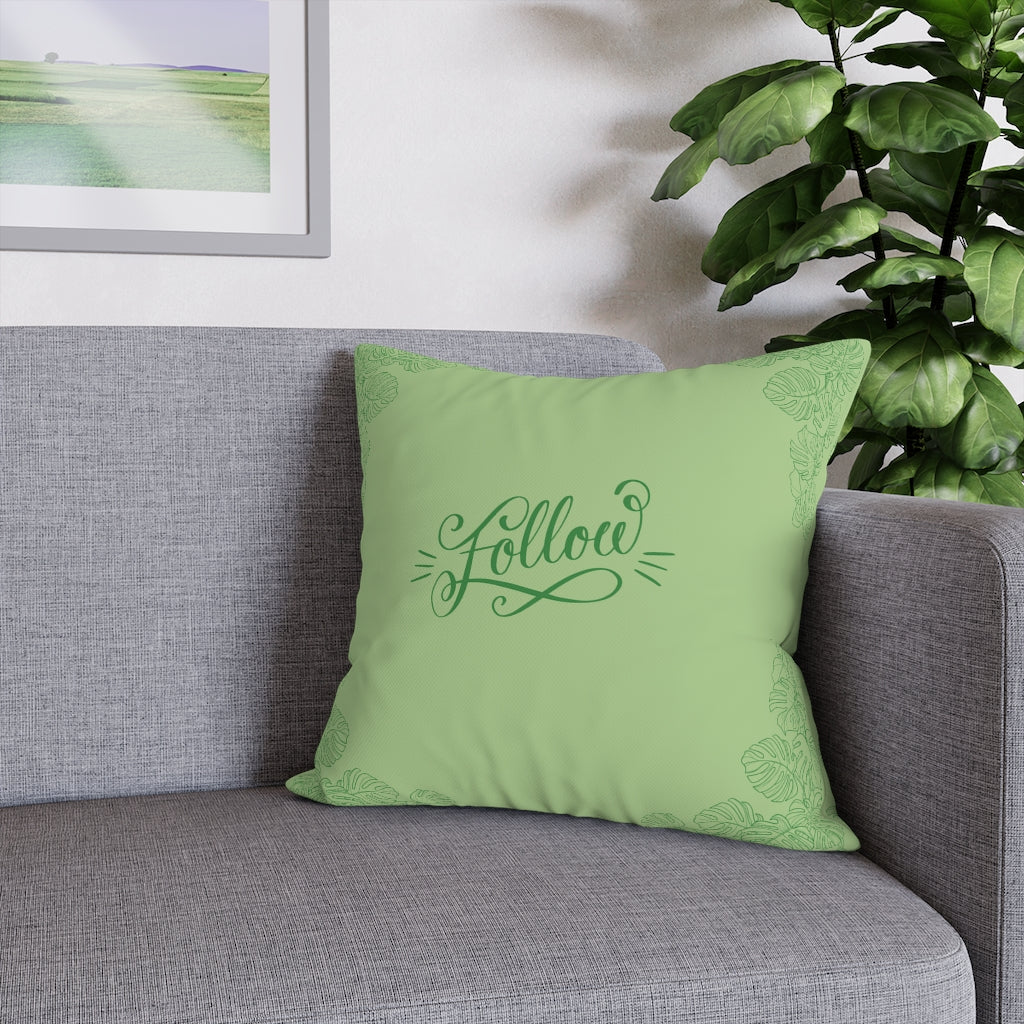 Follow Pillow Case - Throw Pillow Cover - Grandmillennial Style