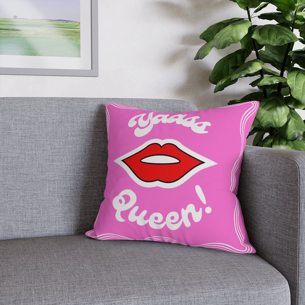 Yaass Queen Pillow Case - Throw Pillow Cover - Grandmillennial Style