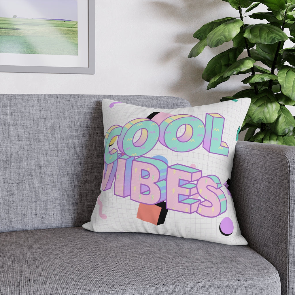 Cool Vibes Pillow Case - Throw Pillow Cover - Grandmillennial Style