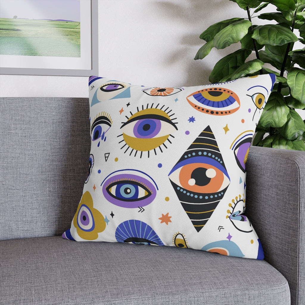 Space Eyes Pillow Case - Throw Pillow Cover - Grandmillennial Style